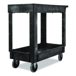 Heavy-Duty Flat-Handle Maintenance/Utility Cart, Plastic, 2