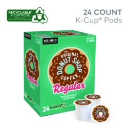 Donut Shop Coffee K-Cups, Regular, 24/box