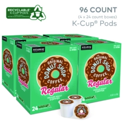 Donut Shop Coffee K-Cups, Regular, 96/carton