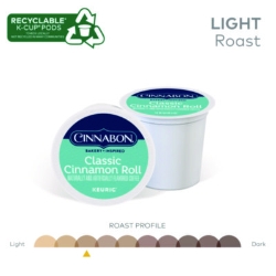 Cinnabon Classic Cinnamon Roll Coffee K-Cups, 24/box