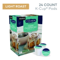 Cinnabon Classic Cinnamon Roll Coffee K-Cups, 24/box
