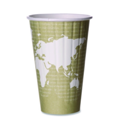 World Art Renewable and Compostable Insulated Hot Cups, 16 o