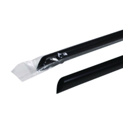 Jumbo Straws, 9", Plastic, Black, 2,000/Carton