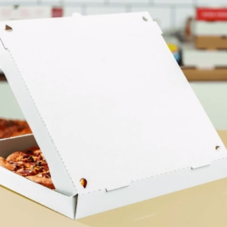 Corrugated Pizza Boxes, 16 x 16 x 1.97, White/Brown, 50/Cart