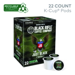 Just Black Coffee K-Cups, 22/Box