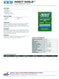 Insect Shield Insect Repellent Wipes, 8 x 10, 100/Carton