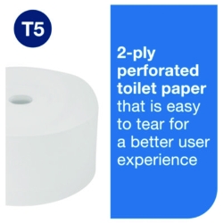 OptiServe High-Capacity Coreless Toilet Paper, 2-Ply, White,