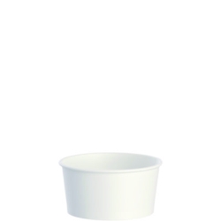 Double Poly Paper Food Container, 6 oz, 3.83" Diameter x 1.9