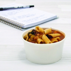 Double Poly Paper Food Container, 6 oz, 3.83" Diameter x 1.9