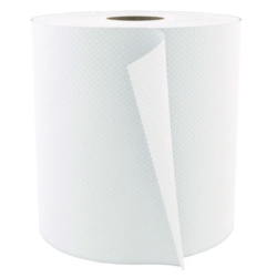 Select Roll Paper Towels, 1-Ply, 7.88" x 1,000 ft, White, 6/