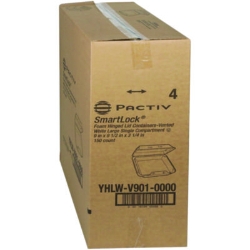 SmartLock Vented Foam Hinged Lid Container, 9 x 9.5 x 3.3, W