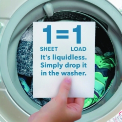 Liquidless Laundry Detergent Sheets, Free and Clear, 50 Shee