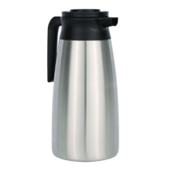 Thermal Vacuum Pitcher, 64 oz, Stainless Steel/Black