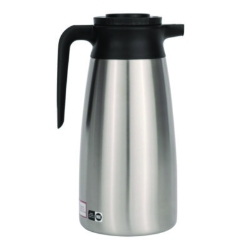Thermal Vacuum Pitcher, 64 oz, Stainless Steel/Black