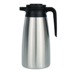 Thermal Vacuum Pitcher, 64 oz, Stainless Steel/Black
