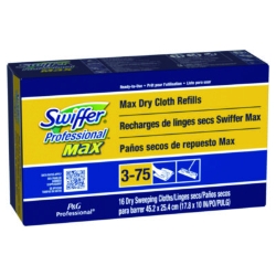 Max/XL Dry Refill Cloths, 17.88 x 10, White, 16/Box, 6 Boxes