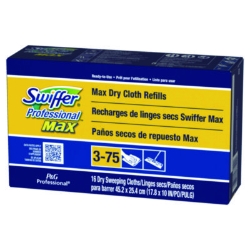 Max/XL Dry Refill Cloths, 17.88 x 10, White, 16/Box, 6 Boxes
