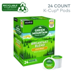 Breakfast Blend Coffee K-Cup Pods, 24/box