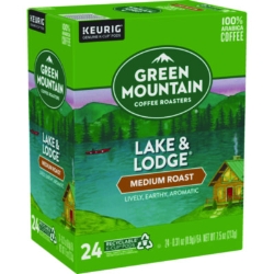 Lake And Lodge Coffee K-Cups, Medium Roast, 96/carton