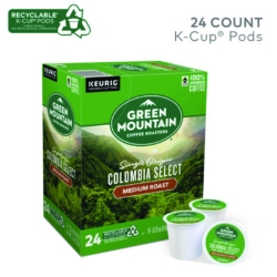 Colombian Fair Trade Select Coffee K-Cups, 24/box