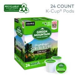 Fair Trade Organic Sumatran Extra Bold Coffee K-Cups, 24/box