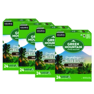 Fair Trade Organic Sumatran Extra Bold Coffee K-Cups, 96/car