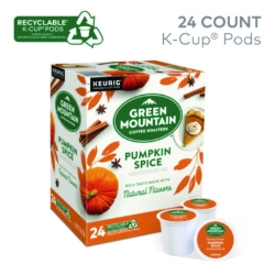 Fair Trade Certified Pumpkin Spice Flavored Coffee K-Cups, 9