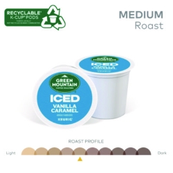 Vanilla Caramel Brew Over Ice Coffee K-Cups, 24/box