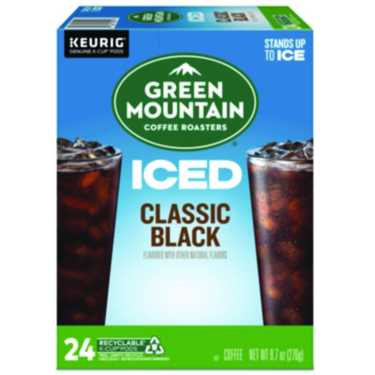 Classic Black Brew Over Ice Coffee K-Cups, 24/box