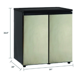 5.5 Cu.Ft. Side by Side Refrigerator/Freezer, Black/Platinum