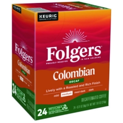 100% Colombian Decaf Coffee K-Cups, 24/box