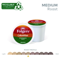 100% Colombian Decaf Coffee K-Cups, 24/box