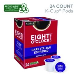 Dark Italian Espresso Coffee K-Cups, 24/Box