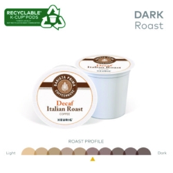 Decaf Italian Roast Coffee K-Cups, 24/box