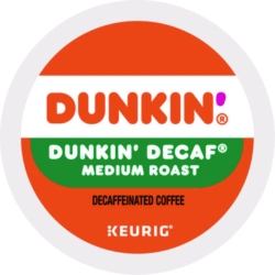 K-Cup Pods, Dunkin' Decaf, 22/box