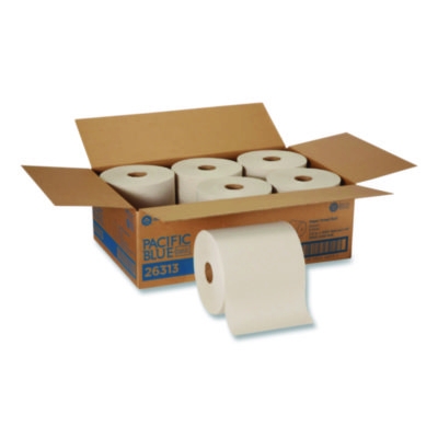 Pacific Blue Basic Recycled Paper Towel Roll, 1-Ply, 7.87 " 
