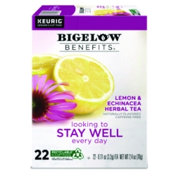 Benefits Lemon And Echinacea Herbal K-Cup, 0.11 Oz, 22/box