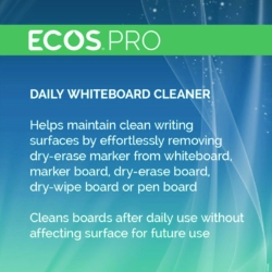 Daily Whiteboard Cleaner, Free and Clear, 32 oz Spray Bottle