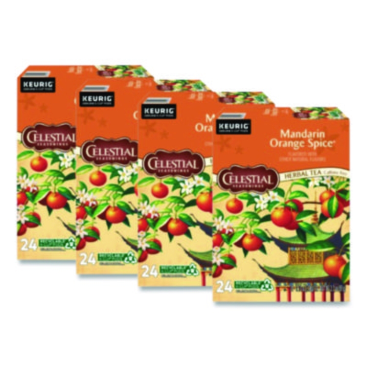Mandarin Orange Spice Herb Tea, 0.13 oz K-Cups, 96/Carton