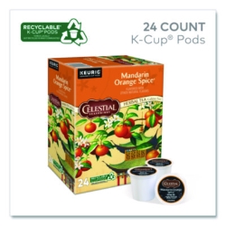 Mandarin Orange Spice Herb Tea, 0.13 oz K-Cups, 96/Carton