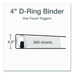 Premier Easy Open Clearvue Locking Slant-D Ring Binder, 3 Ri