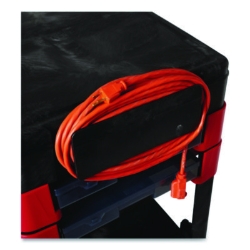 Two-Shelf Trades Cart, Plastic, 2 Shelves, 2 Drawers, 330 lb