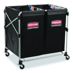 Two-Compartment Collapsible X-Cart, Synthetic Fabric, 2.49 c