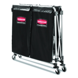 Two-Compartment Collapsible X-Cart, Synthetic Fabric, 2.49 c