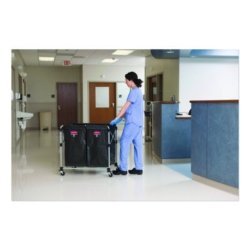 Two-Compartment Collapsible X-Cart, Synthetic Fabric, 2.49 c