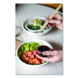 Compostable Clear PLA Plastic Portion Cup Lids, Fits 2 oz to