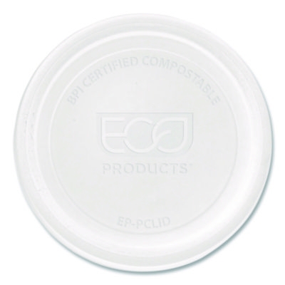 Compostable Clear PLA Plastic Portion Cup Lids, Fits 2 oz to