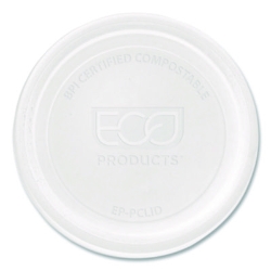 Compostable Clear PLA Plastic Portion Cup Lids, Fits 2 oz to