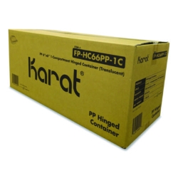 Polypropylene Plastic Hinged Container, 6 x 6 x 3.3, Clear,