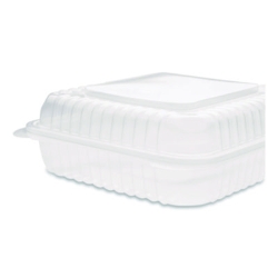 Polypropylene Plastic Hinged Container, 9.35 x 9.22 x 3.17,